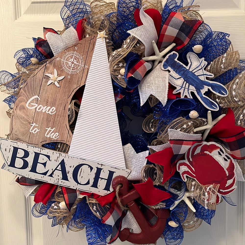 Summer beach wreath